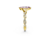Yellow gold Fancy Pink Marquise Cut Solitaire Twisted Pave Band with Four-Prong Setting_17