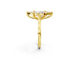 Yellow gold Fancy Pink Marquise  Diamond Cluster Halo Solitaire with Four-Prong Setting_80