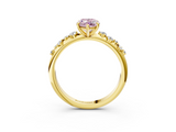 Yellow gold Fancy Pink Marquise  Diamond Cluster Prong-Set Solitaire Ring_42