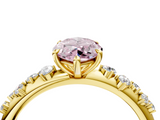 Yellow gold Fancy Pink Marquise  Diamond Cluster Prong-Set Solitaire Ring_43