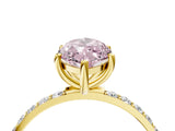 Yellow gold Fancy Pink Marquise  Diamond Pavé Band with Six-Prong Setting_35