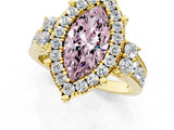 Yellow gold Fancy Pink Marquise  Halo Diamond Engagement Ring with Split Shank and Four-Prong Setting_43