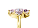 Yellow gold Fancy Pink Marquise  Halo Diamond Ring with Round Cluster Setting, Solitaire Band, and Four-Prong Setting_54