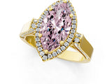 Yellow gold Fancy Pink Marquise  Halo Pave Split Shank Prong Setting Ring_28