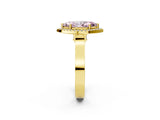 Yellow gold Fancy Pink Marquise  Halo Pave Split Shank Prong Setting Ring_29