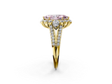Yellow gold Fancy Pink Marquise  Halo Split Shank Diamond Engagement Ring with Prong Setting_21