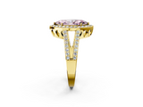 Yellow gold Fancy Pink Marquise  Halo Split Shank Diamond Ring with Four-Prong Setting_34