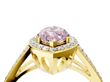 Yellow gold Fancy Pink Marquise  Halo Split Shank Diamond Ring with Four-Prong Setting_36