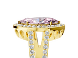 Yellow gold Fancy Pink Marquise  Halo Split Shank Diamond Ring with Four-Prong Setting_37