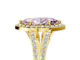 Yellow gold Fancy Pink Marquise  Halo Split Shank Pave Diamond Ring with Four-Prong Setting_54