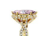Yellow gold Fancy Pink Marquise  Halo Twist Band Solitaire Ring with Six-Prong Setting_37