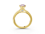 Yellow gold Fancy Pink Marquise  Solitaire Beaded Band Six-Prong Setting_3
