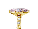Yellow gold Fancy Pink Marquise  Solitaire Bezel Accent Diamond Engagement Ring with Beaded Band and Four-Prong Setting_29