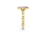 Yellow gold Fancy Pink Marquise  Solitaire Bezel-Set Diamond Ring with Beaded Band and Four-Prong Setting_34