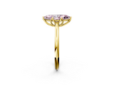 Yellow gold Fancy Pink Marquise  Solitaire Cathedral Diamond Ring with Six-Prong Setting_19