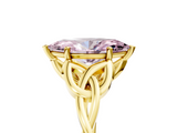 Yellow gold Fancy Pink Marquise  Solitaire Celtic Knot Engagement Ring with Four-Prong Setting_66
