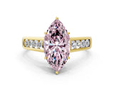 Yellow gold Fancy Pink Marquise  Solitaire Channel-Set Diamond Engagement Ring with Four-Prong Setting_32