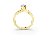 Yellow gold Fancy Pink Marquise  Solitaire Channel-Set Split Shank Ring with Tension Prong Setting_6