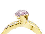 Yellow gold Fancy Pink Marquise  Solitaire Channel-Set Split Shank Ring with Tension Prong Setting_7