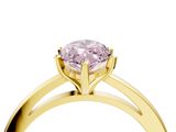 Yellow gold Fancy Pink Marquise  Solitaire Diamond Engagement Ring with Four-Prong Setting on a Classic Band_7