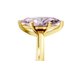 Yellow gold Fancy Pink Marquise  Solitaire Diamond Engagement Ring with Four-Prong Setting on a Classic Band_8