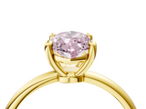 Yellow gold Fancy Pink Marquise  Solitaire Diamond Ring with 4-Prong Setting on a Classic Band_7