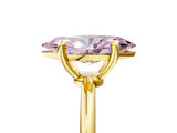 Yellow gold Fancy Pink Marquise  Solitaire Diamond Ring with 4-Prong Setting on a Classic Band_8