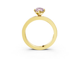 Yellow gold Fancy Pink Marquise  Solitaire Diamond Ring with Channel-Set Baguette Band and Four-Prong Setting_83