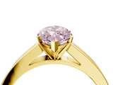 Yellow gold Fancy Pink Marquise  Solitaire Diamond Ring with Channel-Set Band and Four-Prong Setting_7
