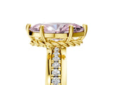Yellow gold Fancy Pink Marquise  Solitaire Diamond Ring with Channel Set Band and Six-Prong Setting_53