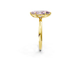 Yellow gold Fancy Pink Marquise  Solitaire Diamond Ring with Four-Prong Setting on a Plain Band_22