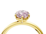 Yellow gold Fancy Pink Marquise  Solitaire Diamond Ring with Four-Prong Setting on a Plain Band_24