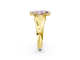 Yellow gold Fancy Pink Marquise  Solitaire Diamond Ring with Six-Prong Cathedral Setting_34