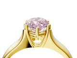 Yellow gold Fancy Pink Marquise  Solitaire Diamond Ring with Six-Prong Cathedral Setting_36