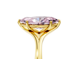 Yellow gold Fancy Pink Marquise  Solitaire Diamond Ring with Six-Prong Setting and Tapered Band_22