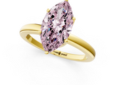 Yellow gold Fancy Pink Marquise  Solitaire Diamond Ring with Six-Prong Setting on a Classic Band_4