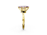 Yellow gold Fancy Pink Marquise  Solitaire Diamond Ring with Six-Prong Setting on a Classic Band_5