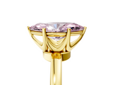 Yellow gold Fancy Pink Marquise  Solitaire Diamond Ring with Six-Prong Setting on a Classic Band_8