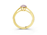 Yellow gold Fancy Pink Marquise  Solitaire Diamond Ring with Split Shank and Four-Prong Setting_15