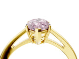 Yellow gold Fancy Pink Marquise  Solitaire Diamond Ring with Split Shank and Four-Prong Setting_16
