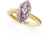 Yellow gold Fancy Pink Marquise  Solitaire Diamond Ring with Split Shank and Four-Prong Setting_21