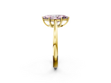 Yellow gold Fancy Pink Marquise  Solitaire Diamond Ring with Split Shank and Four-Prong Setting_22