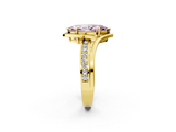 Yellow gold Fancy Pink Marquise  Solitaire Diamond Ring with Split Shank and Prong Setting_48