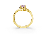 Yellow gold Fancy Pink Marquise  Solitaire Diamond Ring with Split Shank and Prong Setting_49