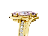 Yellow gold Fancy Pink Marquise  Solitaire Diamond Ring with Split Shank and Prong Setting_51