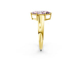 Yellow gold Fancy Pink Marquise  Solitaire Diamond Ring with Tapered Band and Four-Prong Setting_50