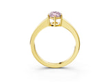 Yellow gold Fancy Pink Marquise  Solitaire Diamond Ring with Tapered Band and Four-Prong Setting_51