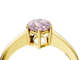 Yellow gold Fancy Pink Marquise  Solitaire Diamond Ring with Tapered Band and Four-Prong Setting_52