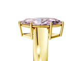 Yellow gold Fancy Pink Marquise  Solitaire Diamond Ring with Tapered Band and Four-Prong Setting_53