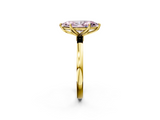 Yellow gold Fancy Pink Marquise  Solitaire Diamond Ring with Thin Band and Four-Prong Setting_5